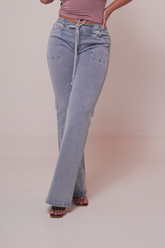 JEAN MUJER PALAZZO RESORTADO